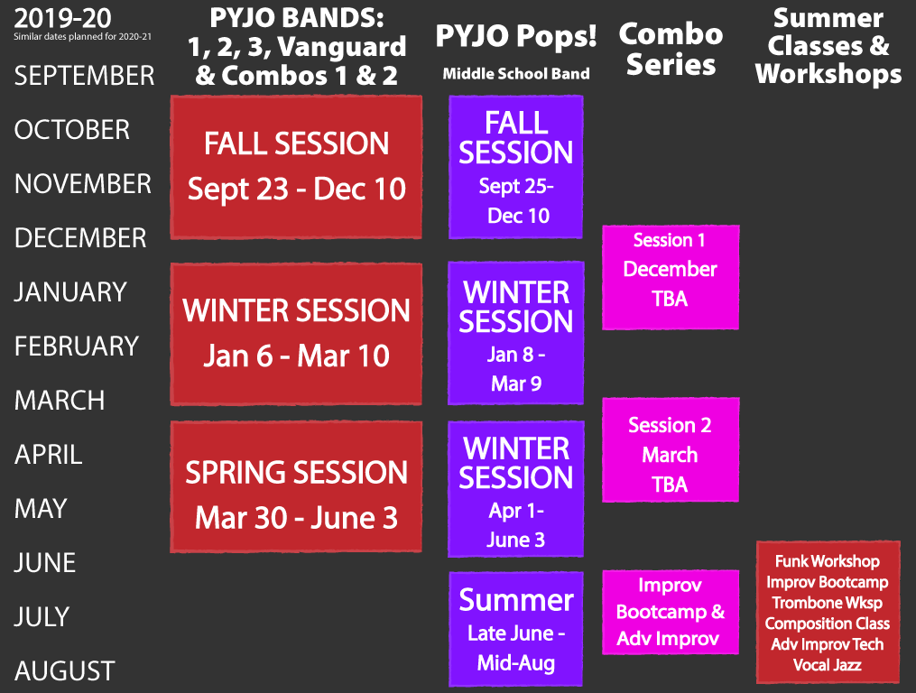 session schedule